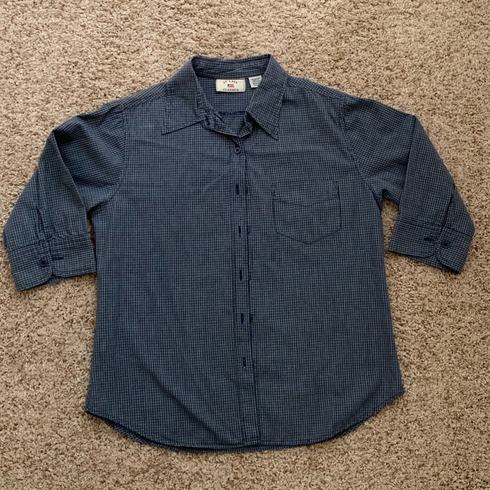 Plaid button down shirt